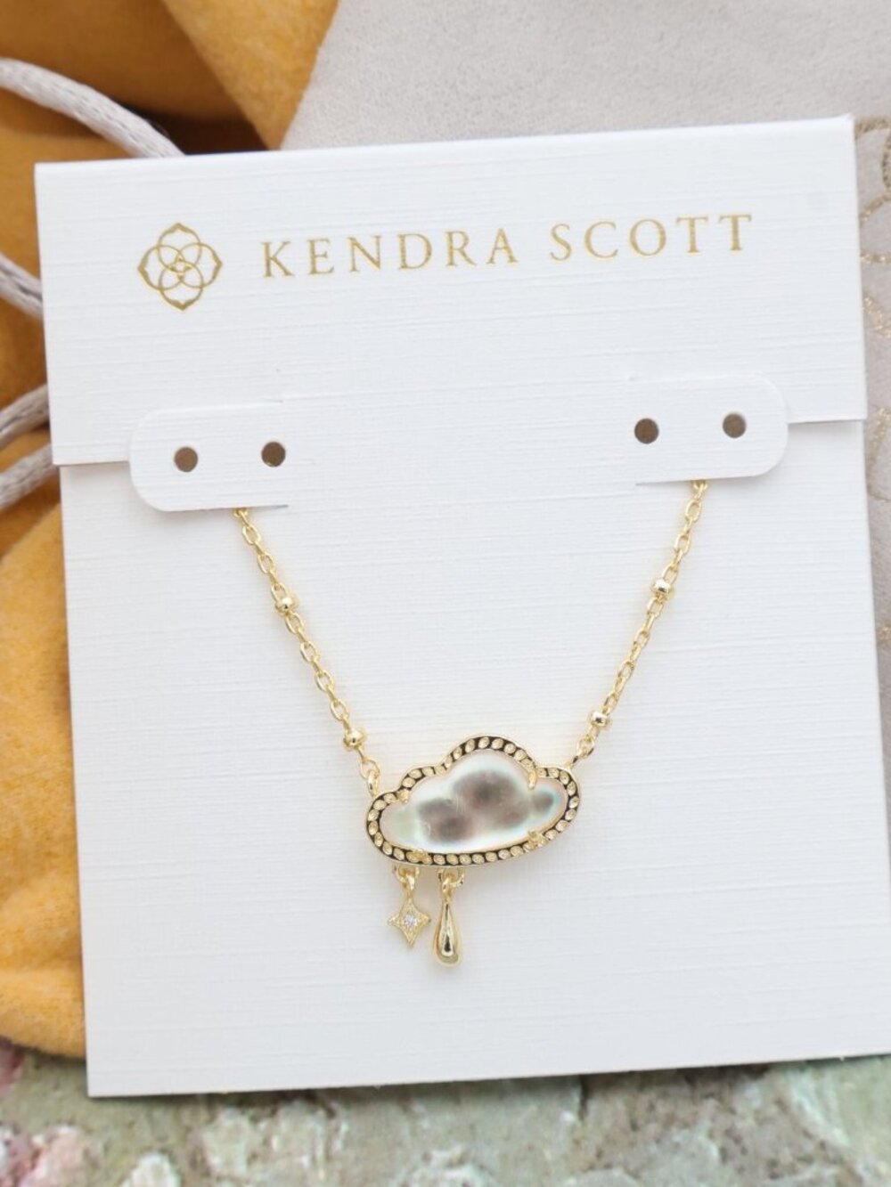 Kendra Scott Celeste Cloud Gold Necklace Gold NEW